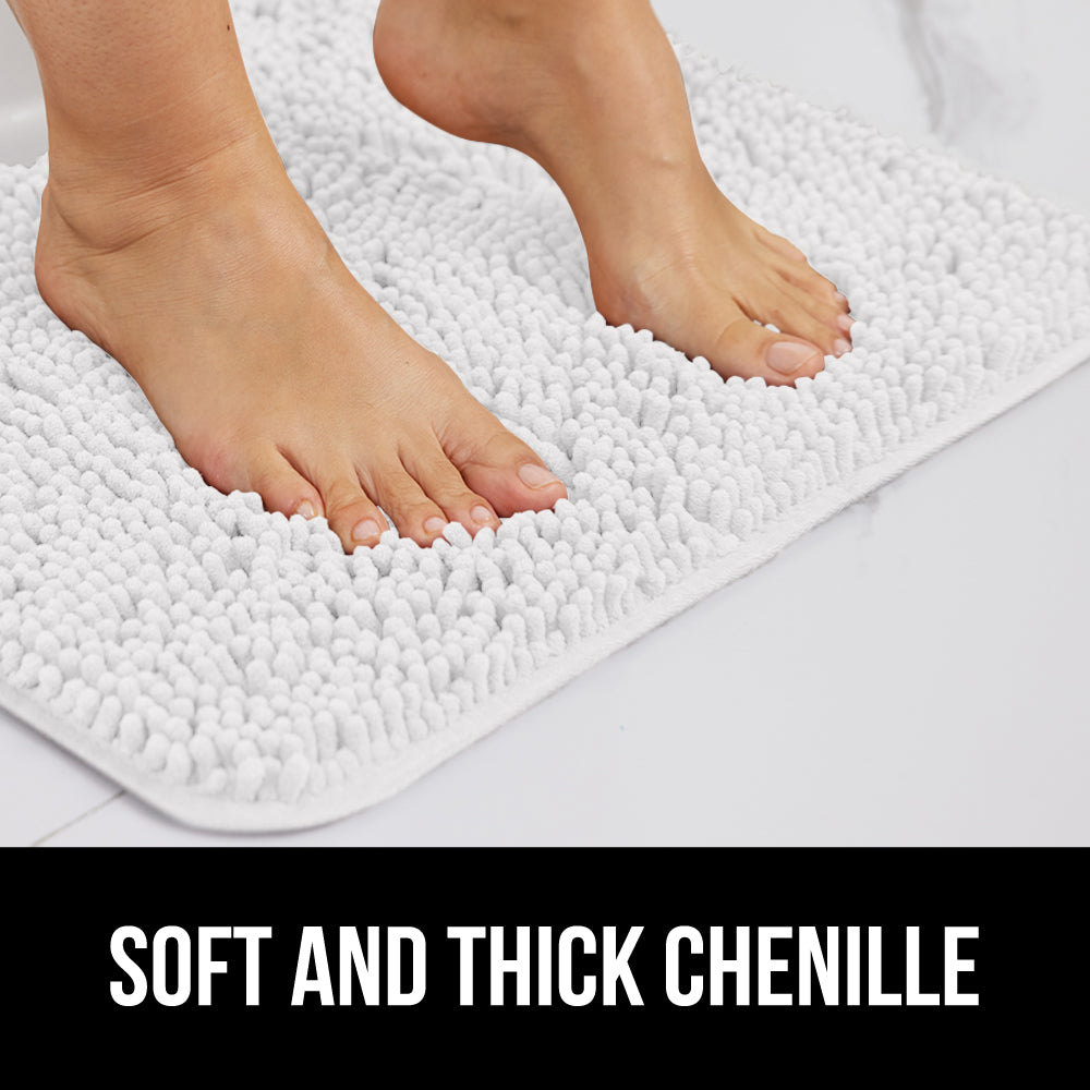 Chenille Bath Rug Gorilla Grip