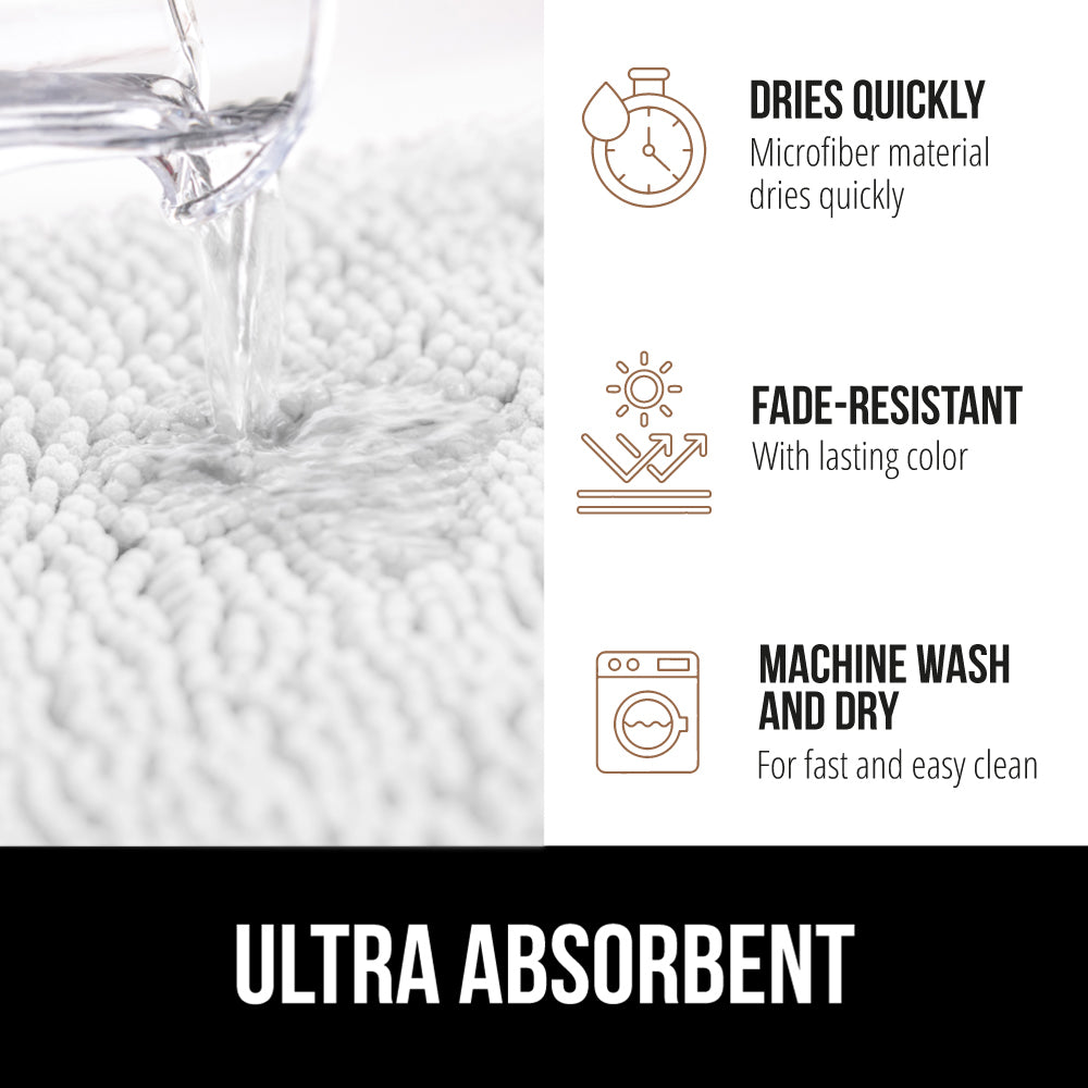 Chenille Bath Rug Gorilla Grip