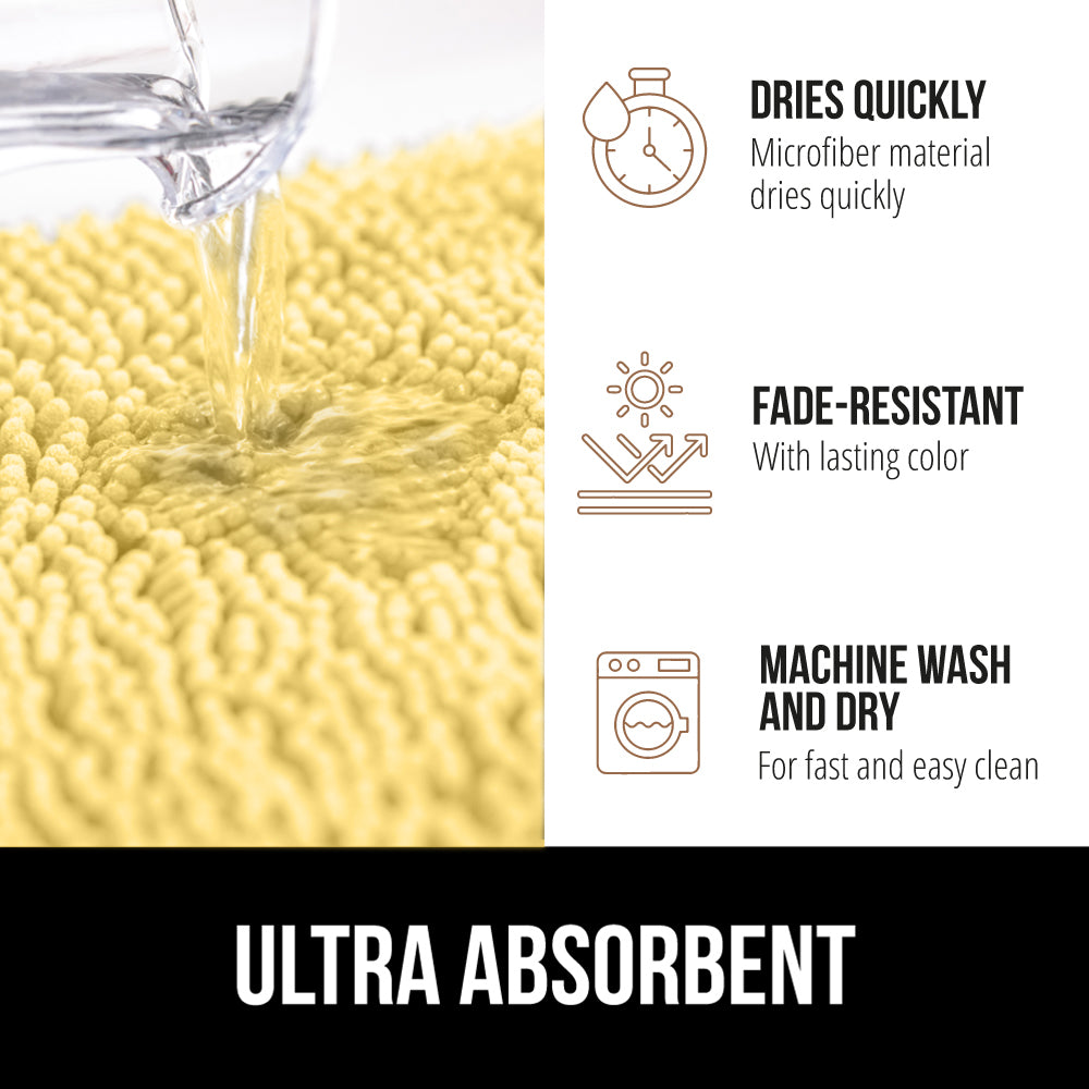 Chenille Bath Rug Gorilla Grip