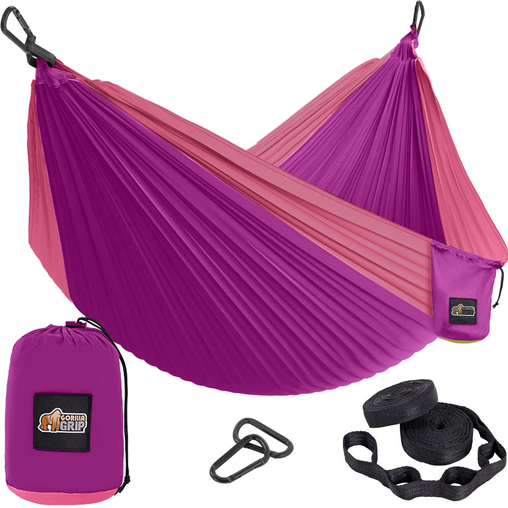 Camping Hammock Gorilla Grip Purple/Pink Single (9' x 4.5')