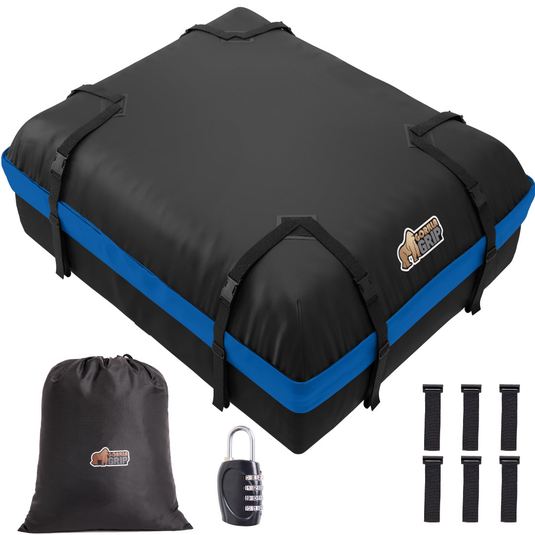 Car Roof Storage Bag Gorilla Grip Blue 15 Cubic Feet
