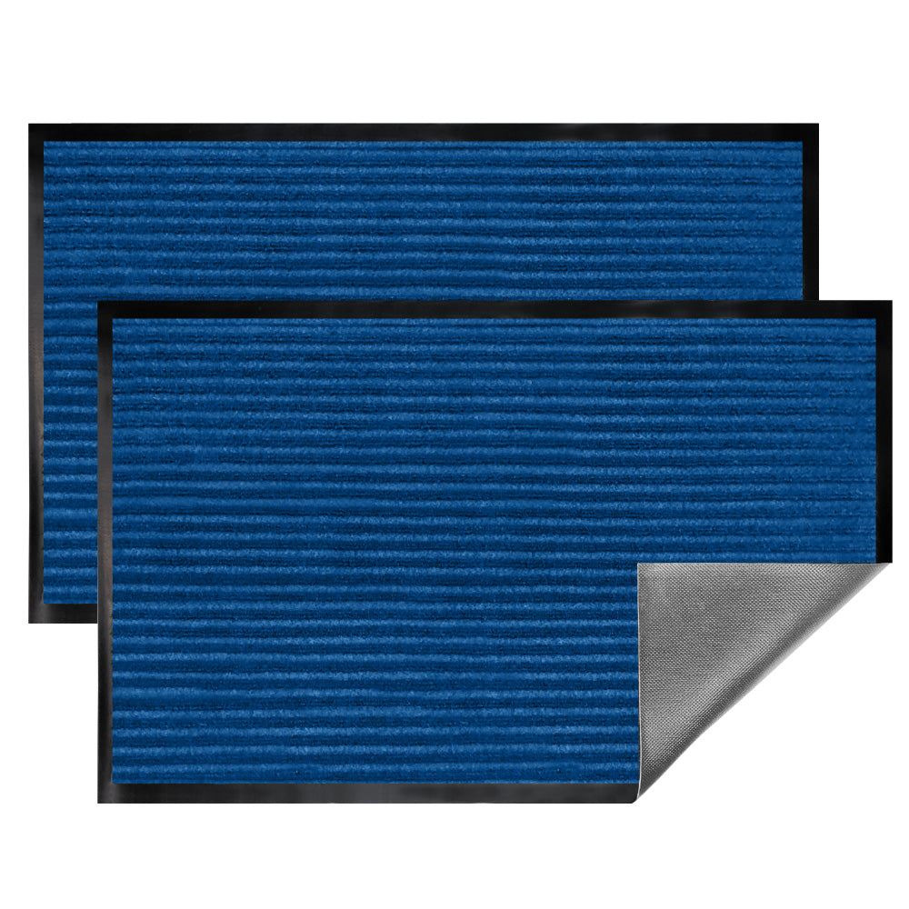 Traffic Guard Doormat Gorilla Grip Blue 29" x 17" 2 Pack