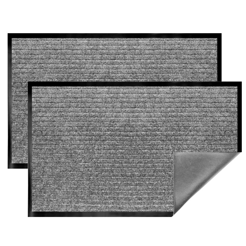 Traffic Guard Doormat Gorilla Grip Light Gray 29" x 17" 2 Pack