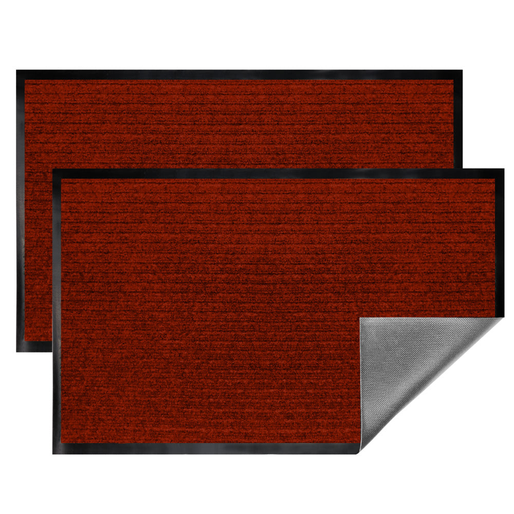 Traffic Guard Doormat Gorilla Grip Red 29" x 17" 2 Pack
