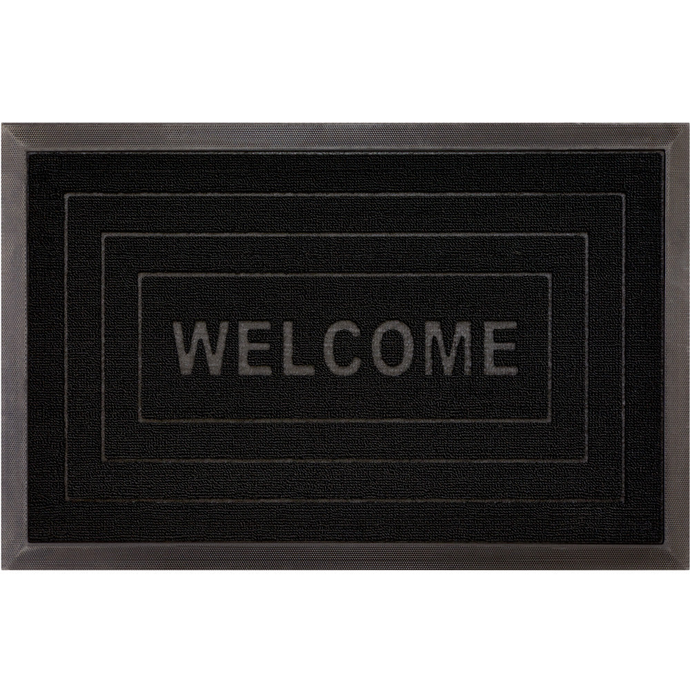 Weathermax Doormat Gorilla Grip Black Welcome 17" x 29"
