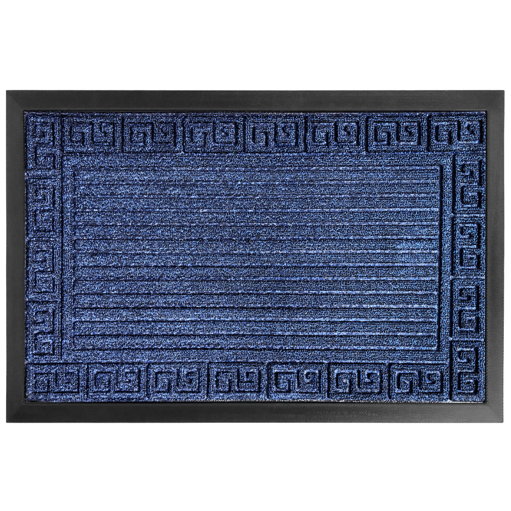 Weathermax Doormat Gorilla Grip Blue Greek Keys 17" x 29"