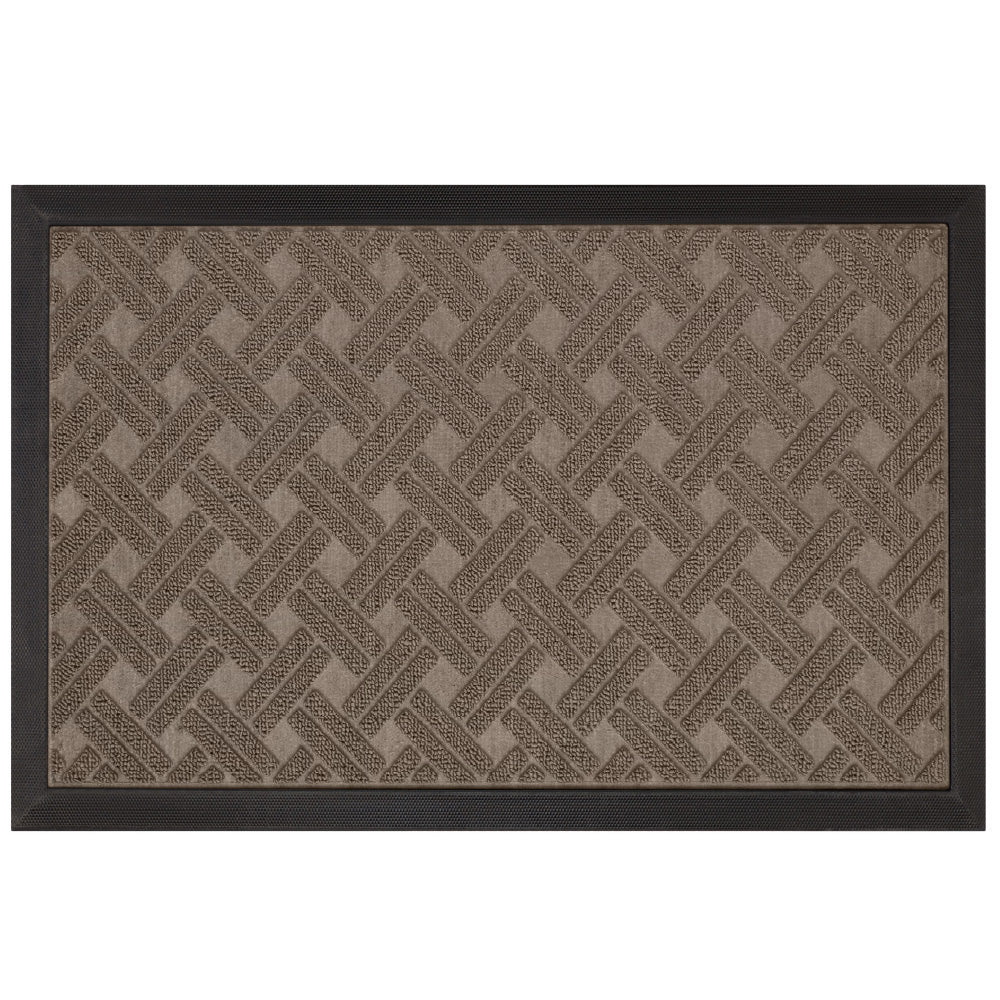 Weathermax Doormat Gorilla Grip Taupe Basket Weave 17" x 29"