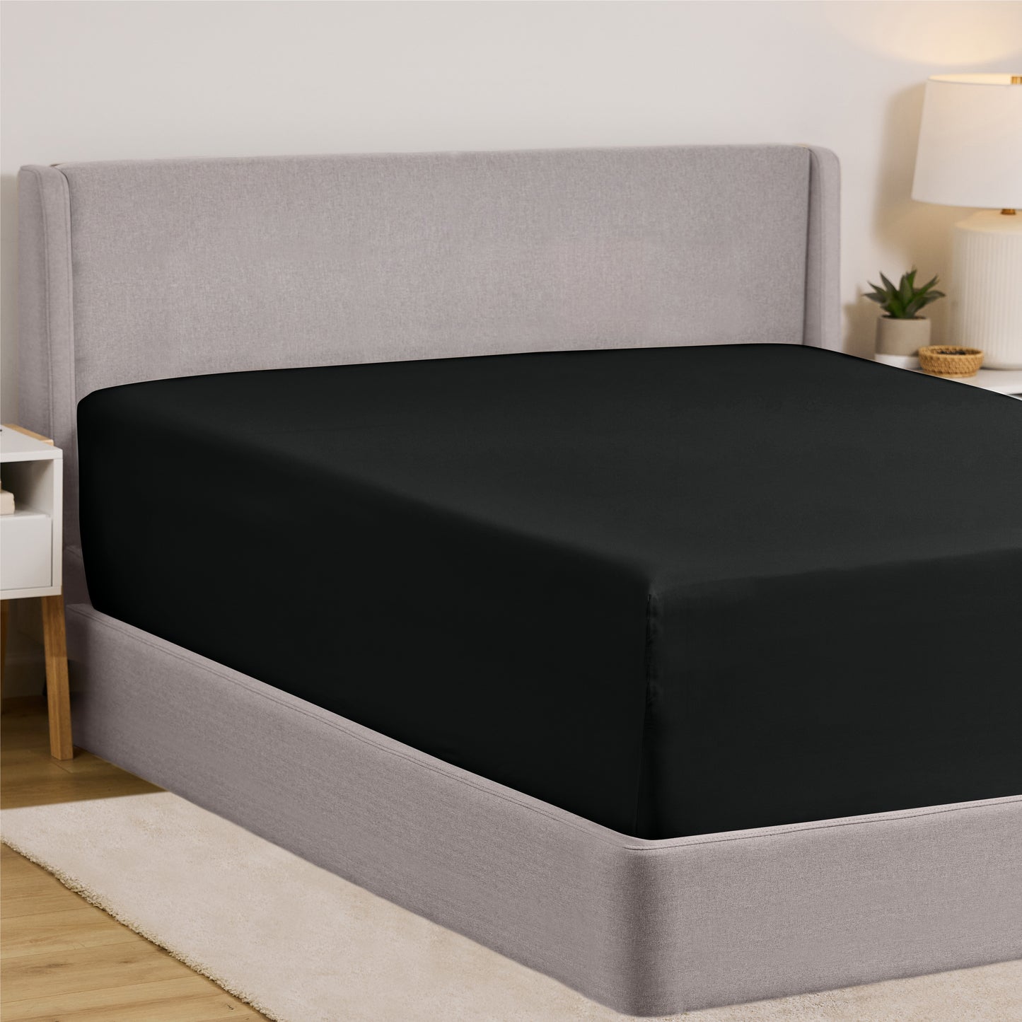Fitted Sheet Gorilla Grip Black Twin