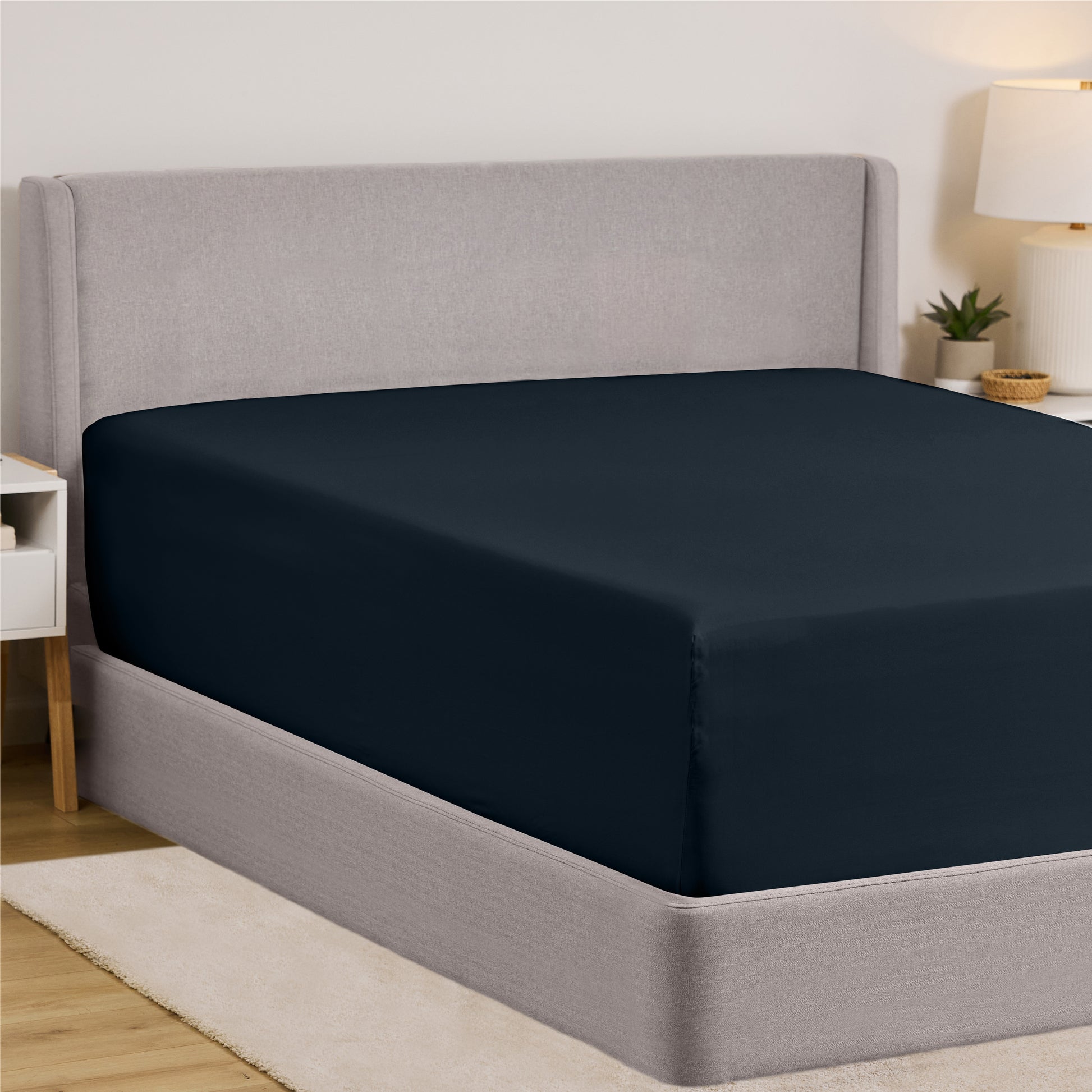 Fitted Sheet  Gorilla Grip Charcoal Twin
