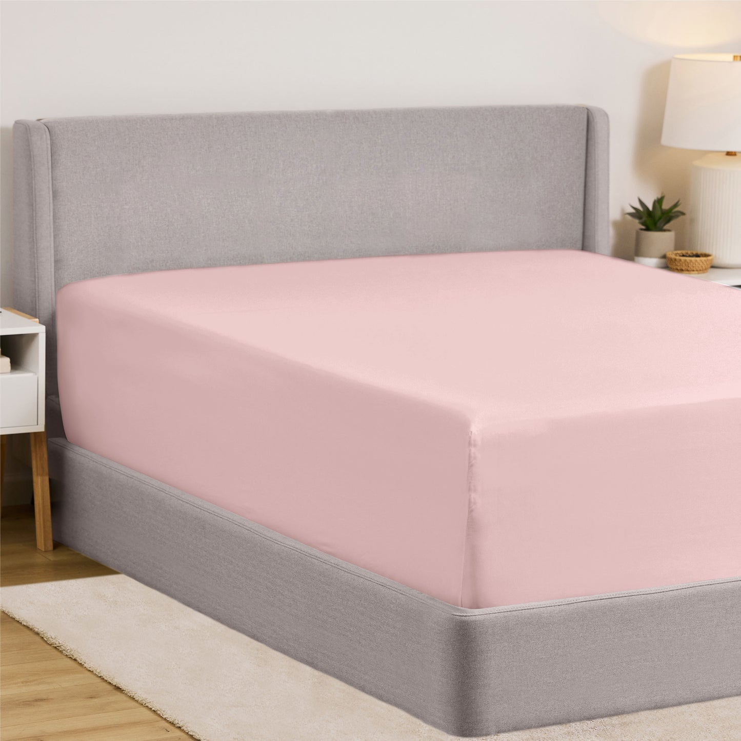Fitted Sheet Gorilla Grip Light Pink Twin