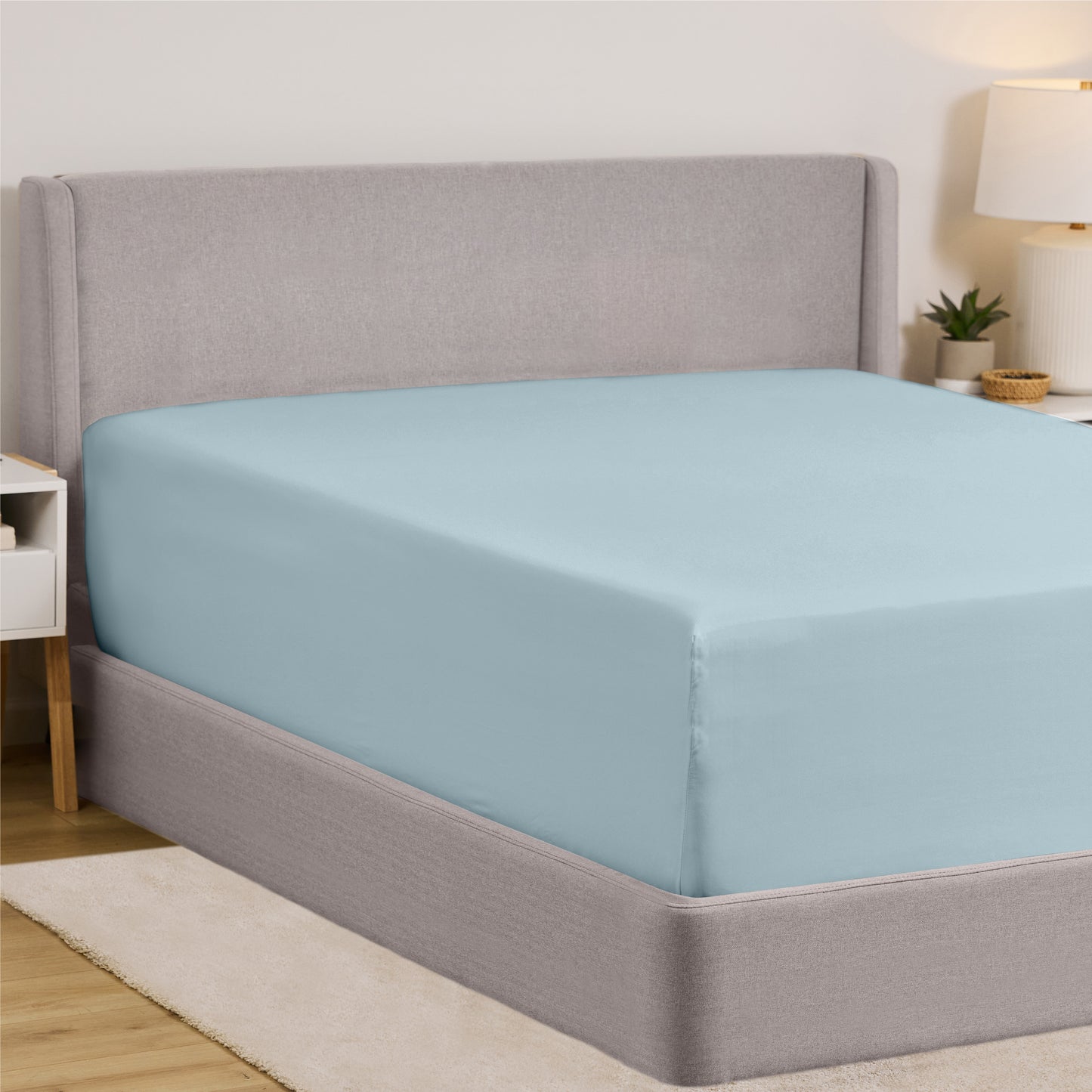 Fitted Sheet Gorilla Grip Sea Blue Twin
