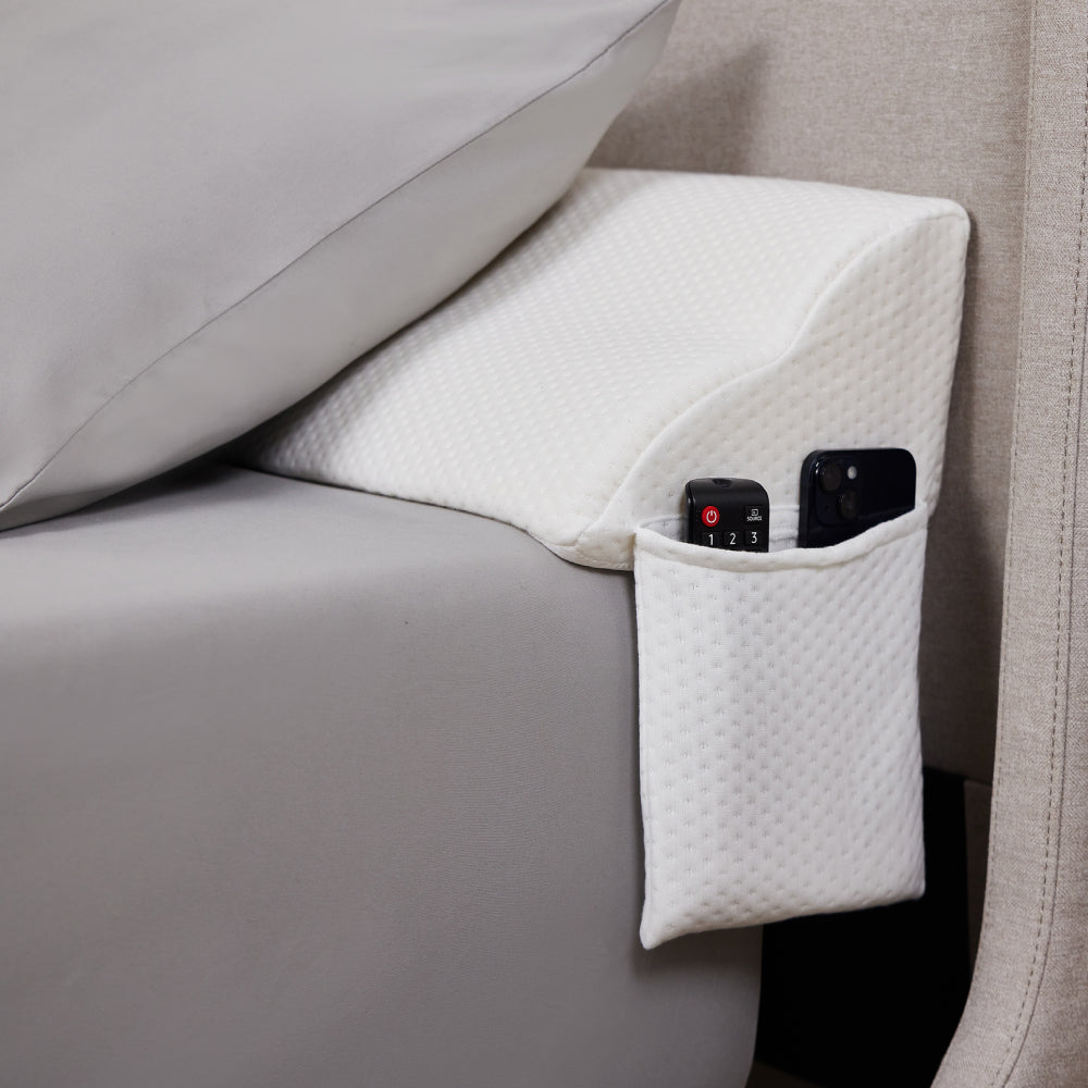 Headboard Gap Pillow  Gorilla Grip White Twin/Twin XL