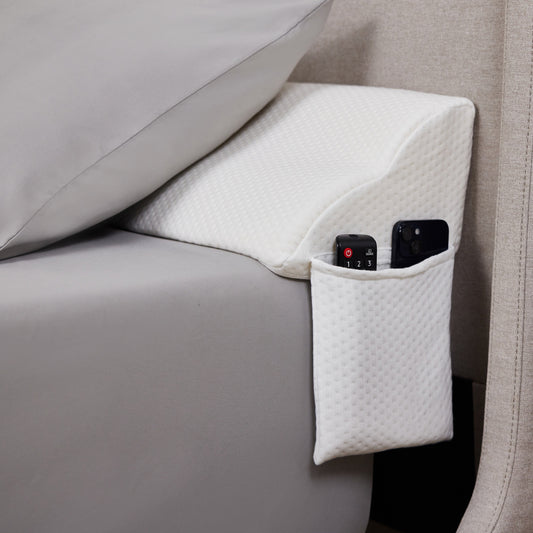 Headboard Gap Pillow  Gorilla Grip White Twin/Twin XL