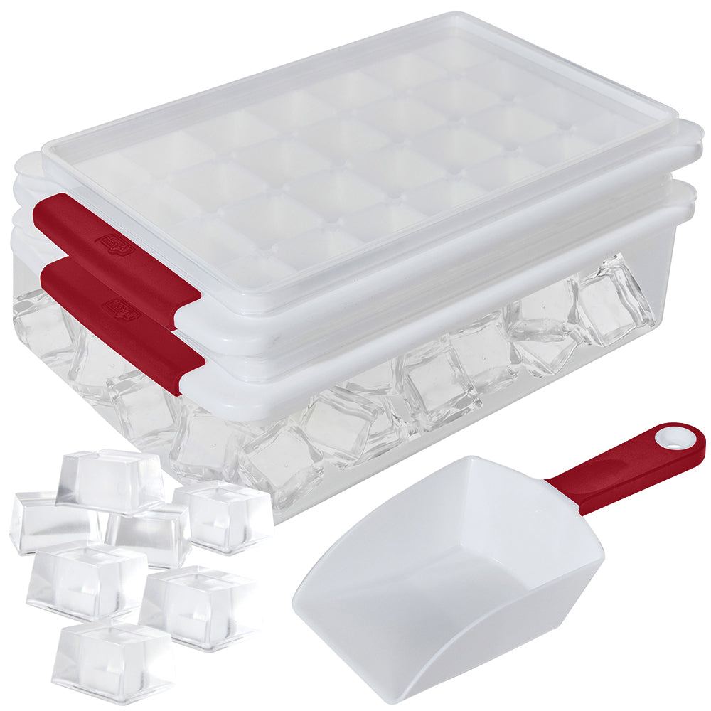 Ice Cube Bin Set Gorilla Grip Red