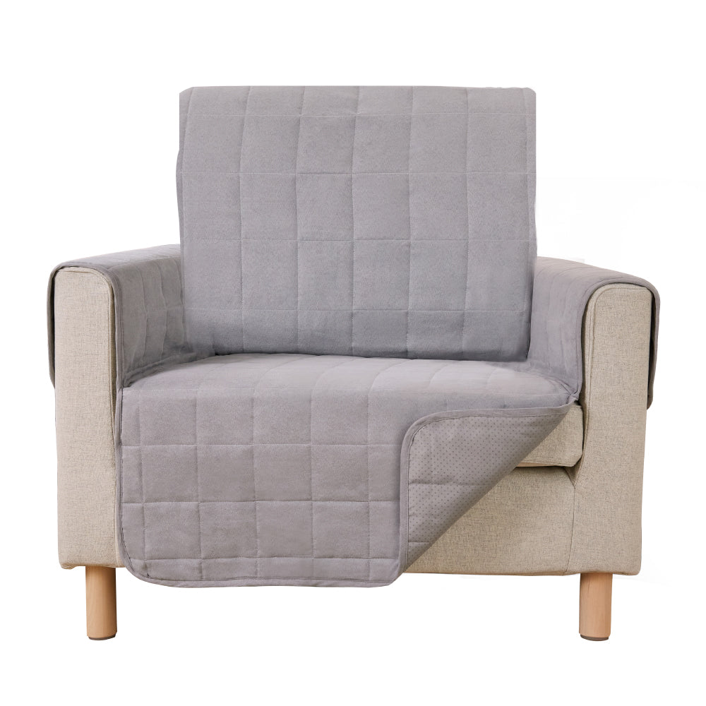 Waterproof Couch Cover Gorilla Grip Gray Chair