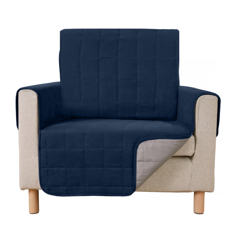 Waterproof Couch Cover Gorilla Grip Navy Chair