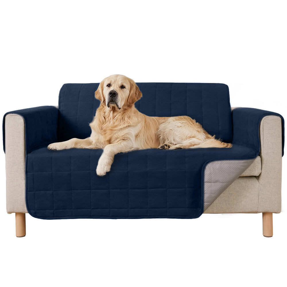 Waterproof Couch Cover Gorilla Grip Navy Loveseat
