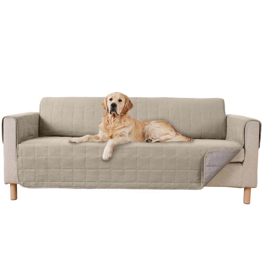 Waterproof Couch Cover Gorilla Grip Taupe Sofa