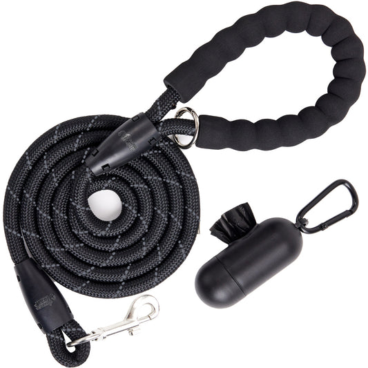 Pet Leash  Gorilla Grip Black 4 1/2 Foot