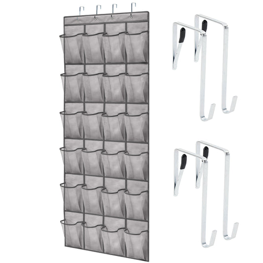 Over Door Organizer Gorilla Grip Gray 24 Pockets