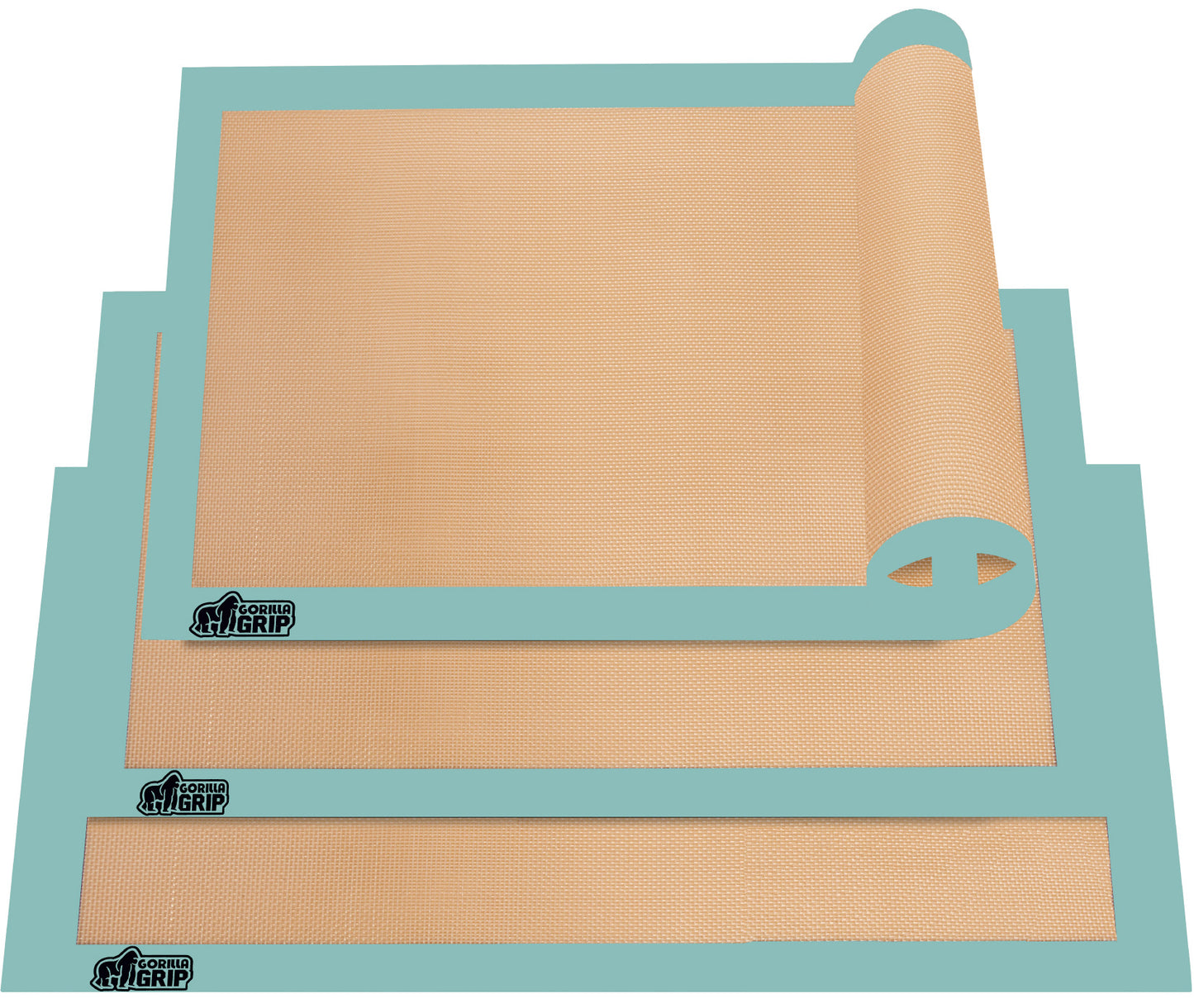 Silicone Baking Mat  Gorilla Grip Mint 2/3 Sheet + Half Sheet + Quarter Sheet
