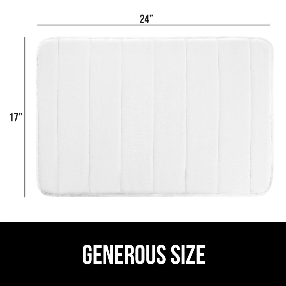 Striped Bath Rug Memory Gorilla Grip