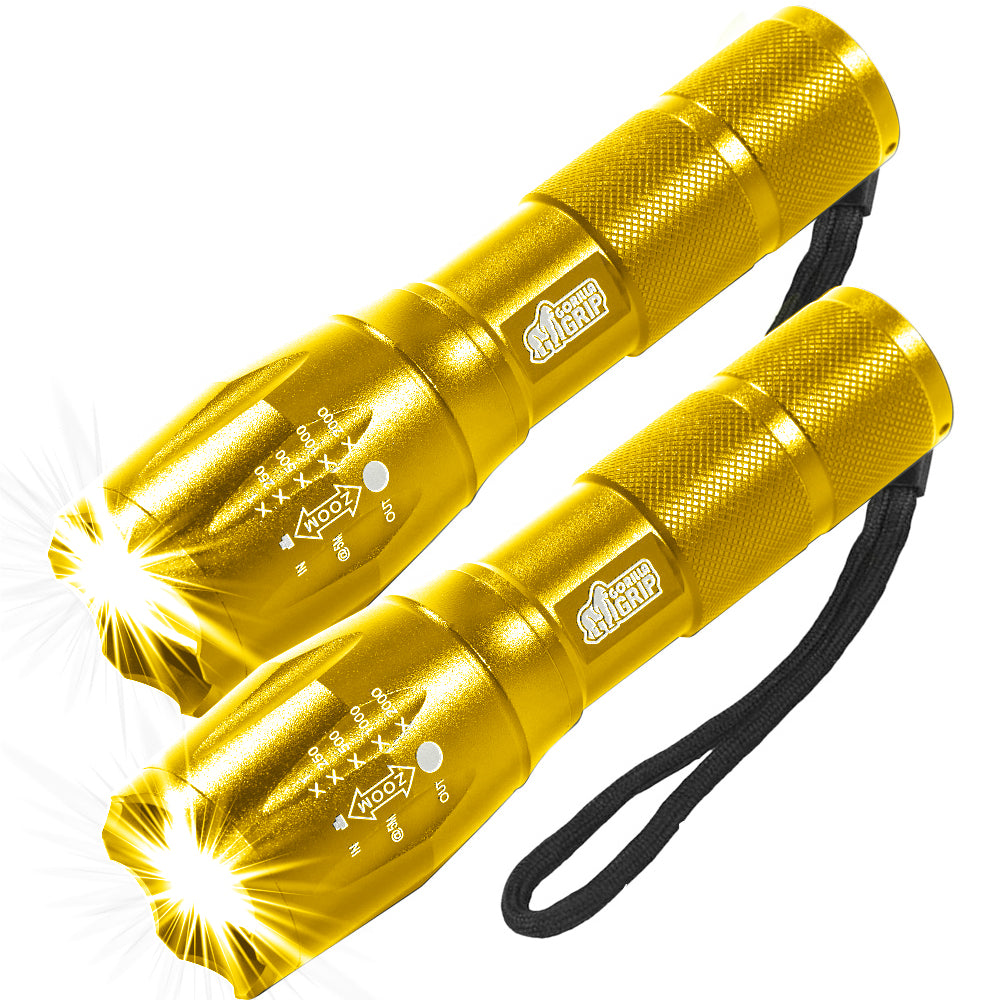 Flashlight Gorilla Grip Gold 2 Pack