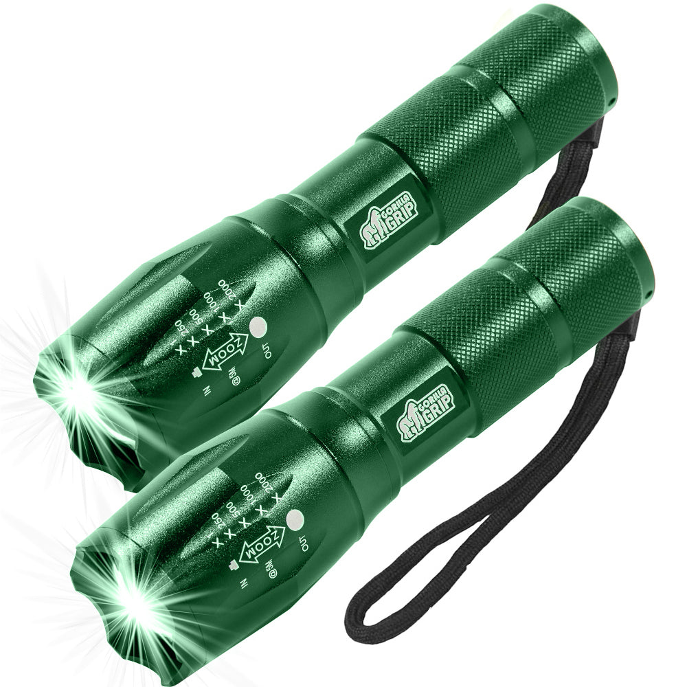 Flashlight Gorilla Grip Hunter Green 2 Pack