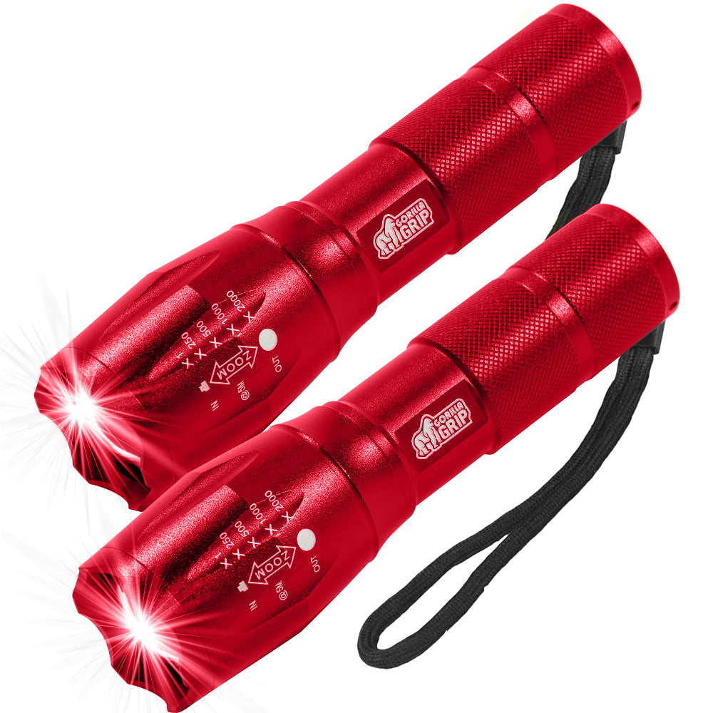Flashlight Gorilla Grip Red 2 Pack