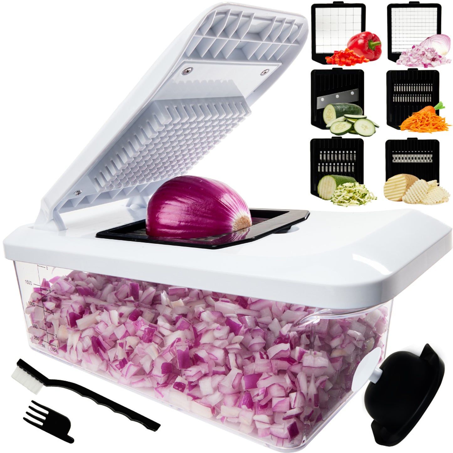 Vegetable Food Chopper Gorilla Grip Black