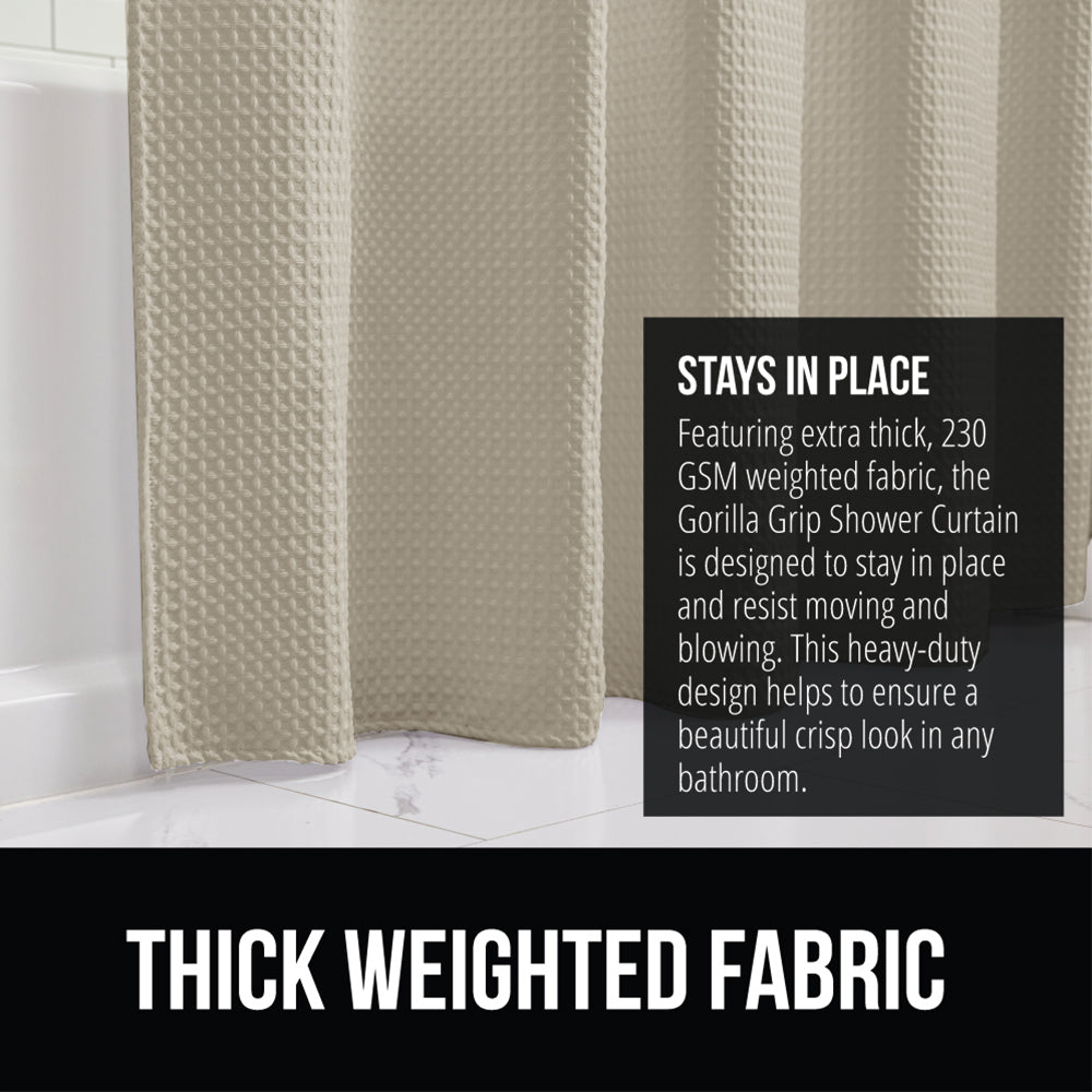 Waffle Shower Curtain Gorilla Grip