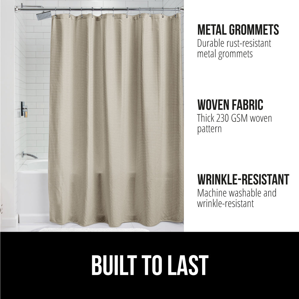 Waffle Shower Curtain  Gorilla Grip