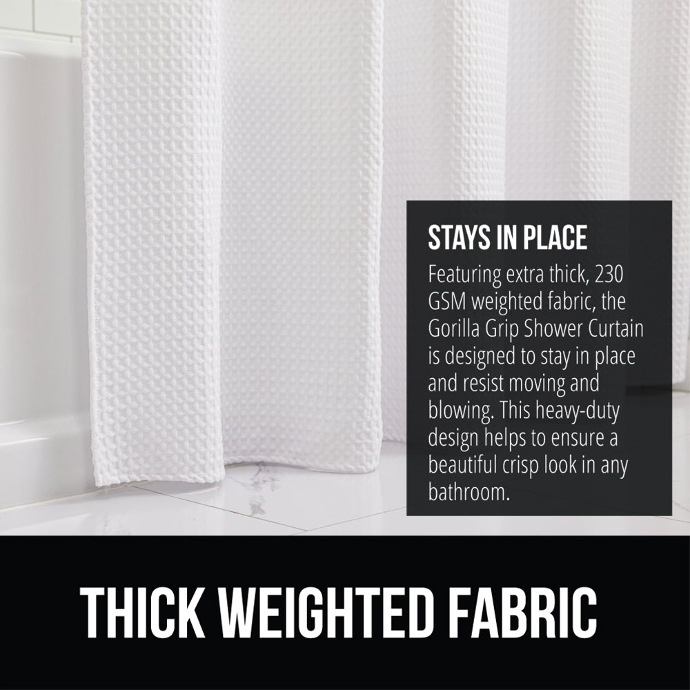 Waffle Shower Curtain Gorilla Grip