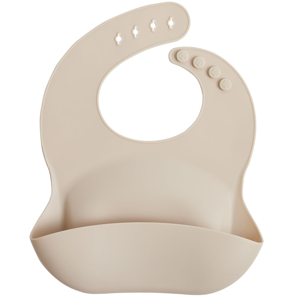 Mighty Monkey Silicone Bib Gorilla Grip Almond