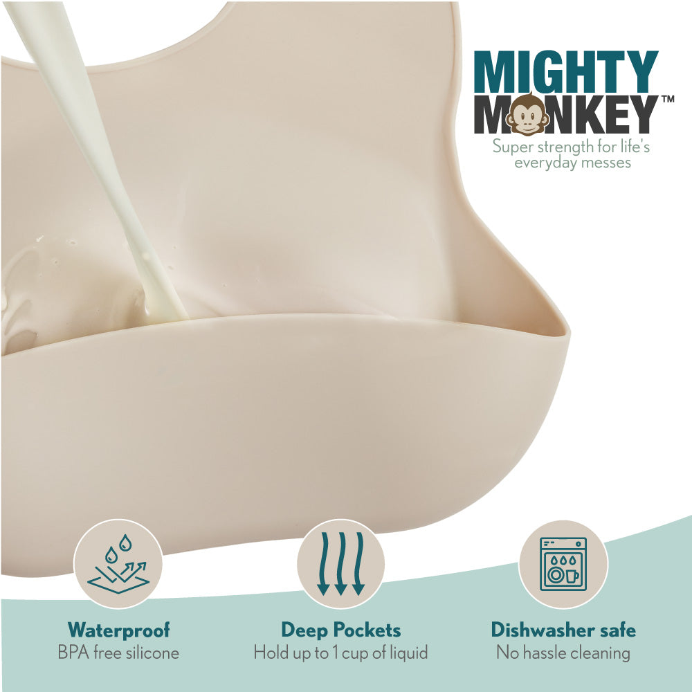 Mighty Monkey Silicone Bib Gorilla Grip
