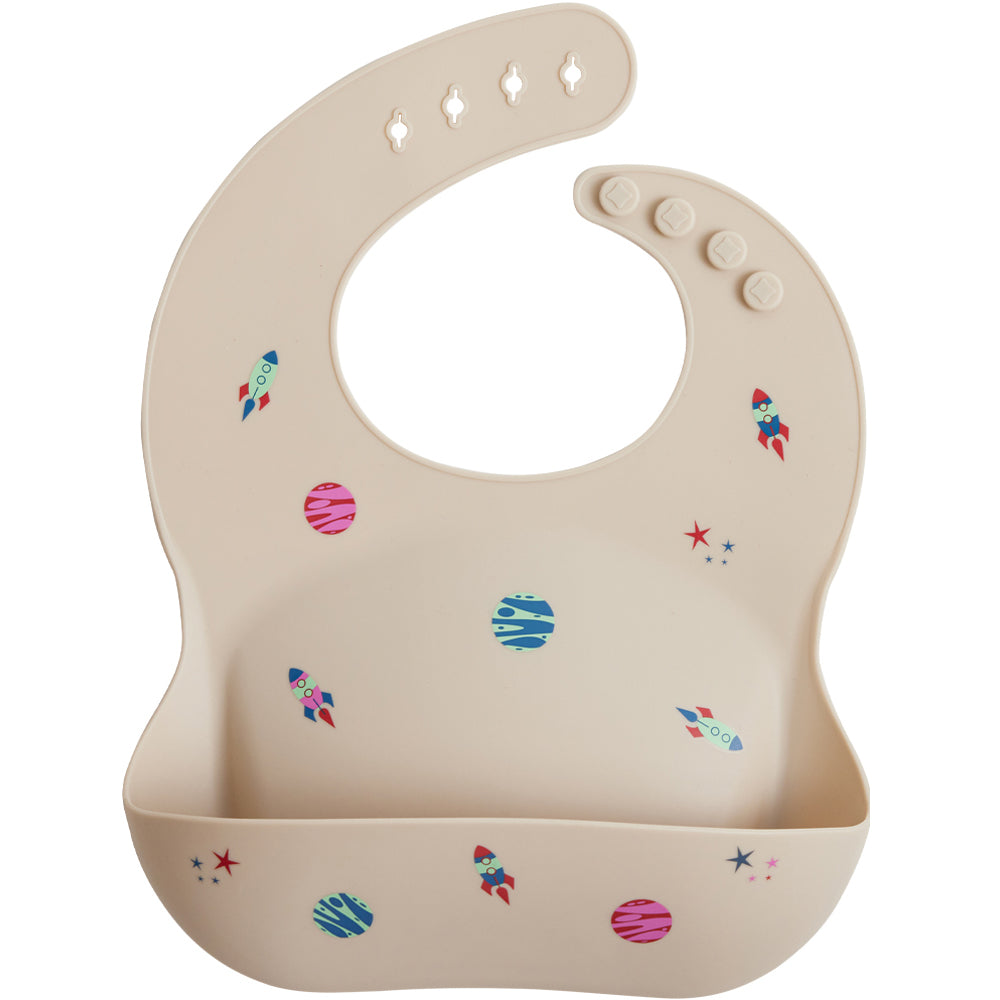 Mighty Monkey Silicone Bib Gorilla Grip Spaceships