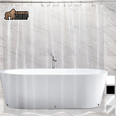 Gorilla Grip Bath Tub Mat and Shower Curtain Liner, PEVA, Both