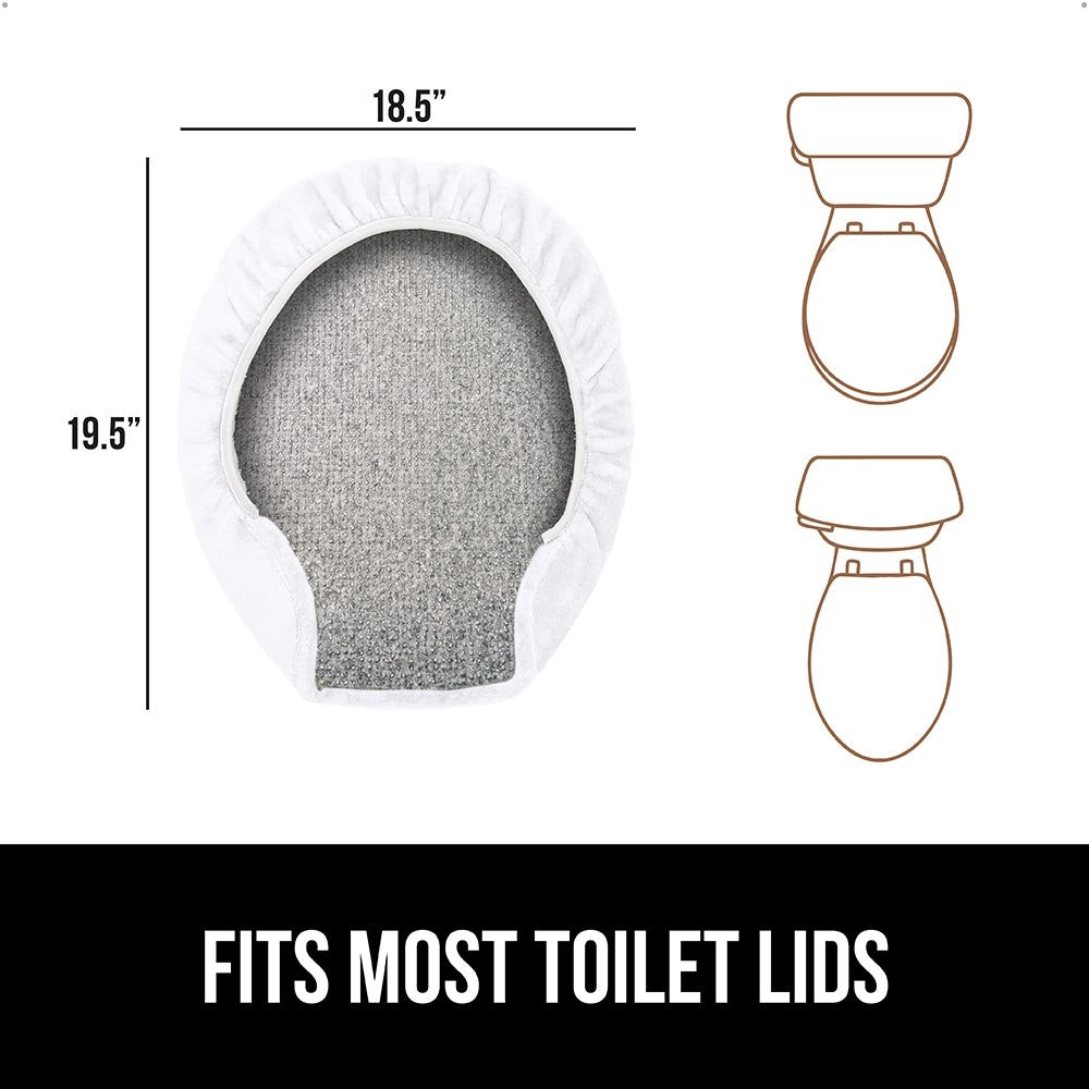 Toilet Lid Cover Gorilla Grip Bright White ICONS2