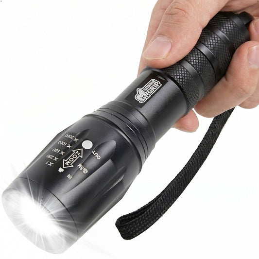 Compact Flashlight Gorilla Grip Black 1 Pack