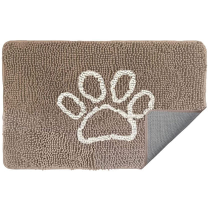 SoakStopper Doormat  Gorilla Grip Beige and Ivory Paw 24" x 17" 