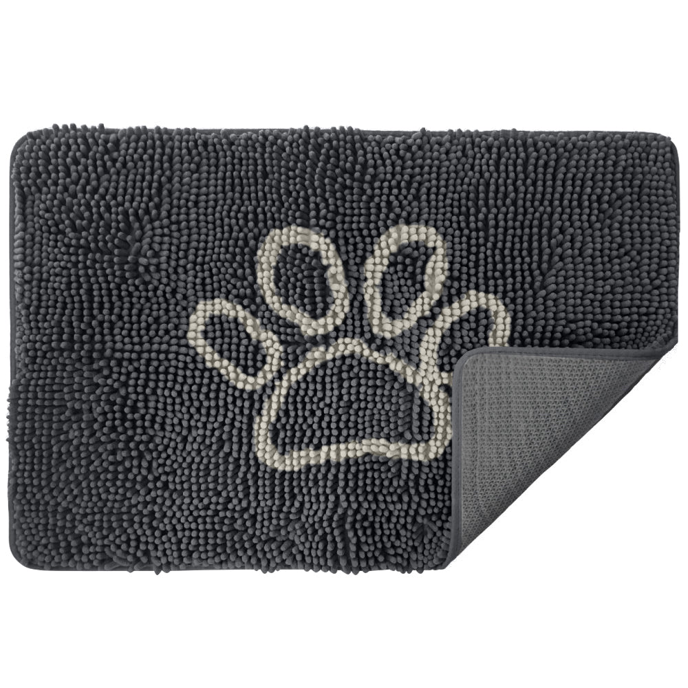 SoakStopper Doormat  Gorilla Grip Charcoal Cloud Paw 24" x 17" 