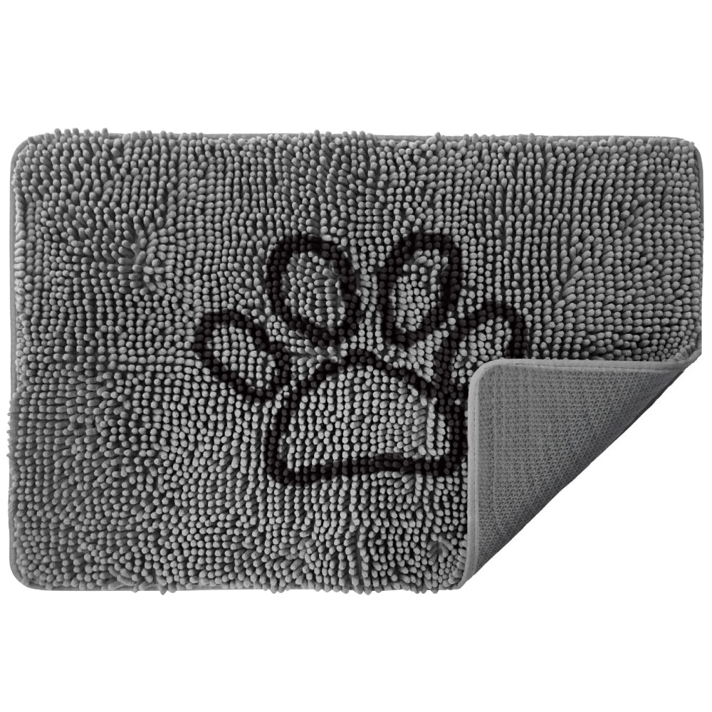 SoakStopper Doormat  Gorilla Grip Gray Paw 24" x 17" 