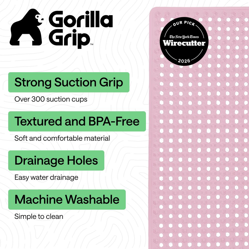 Bath Mat Gorilla Grip Light Pink Opaque Summary