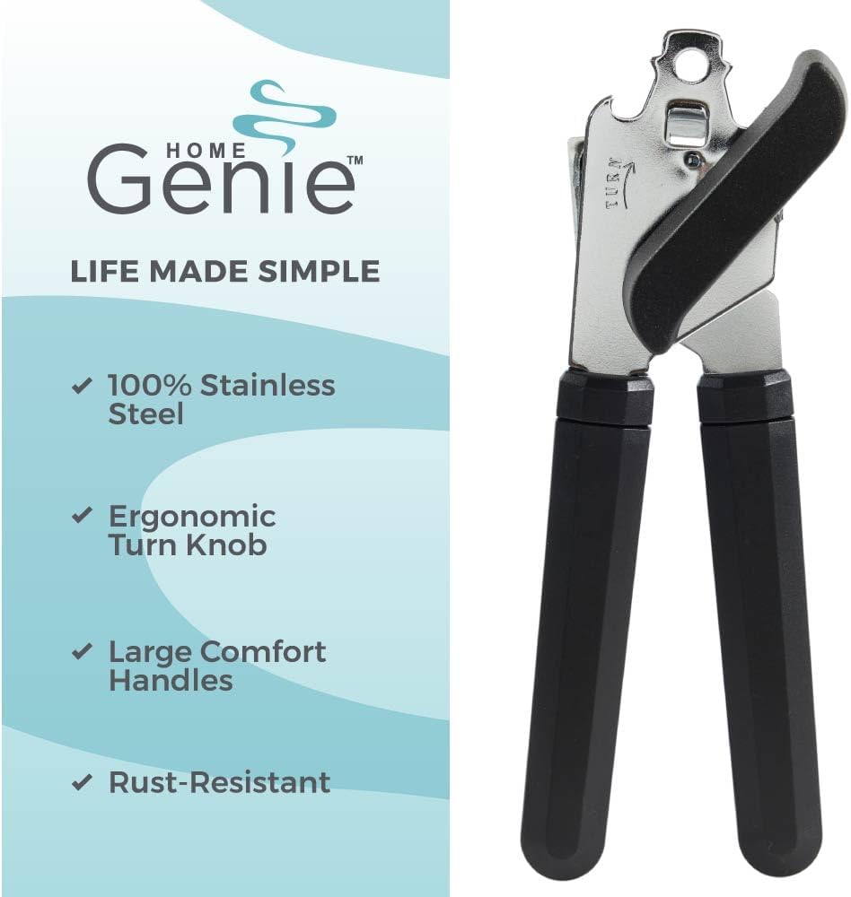 The Original Gorilla Grip Heavy Duty Stainless Steel Smooth Edge Manual  Hand Held Can Opener With Soft Touch Handle, Rust Proof Oversized Handheld