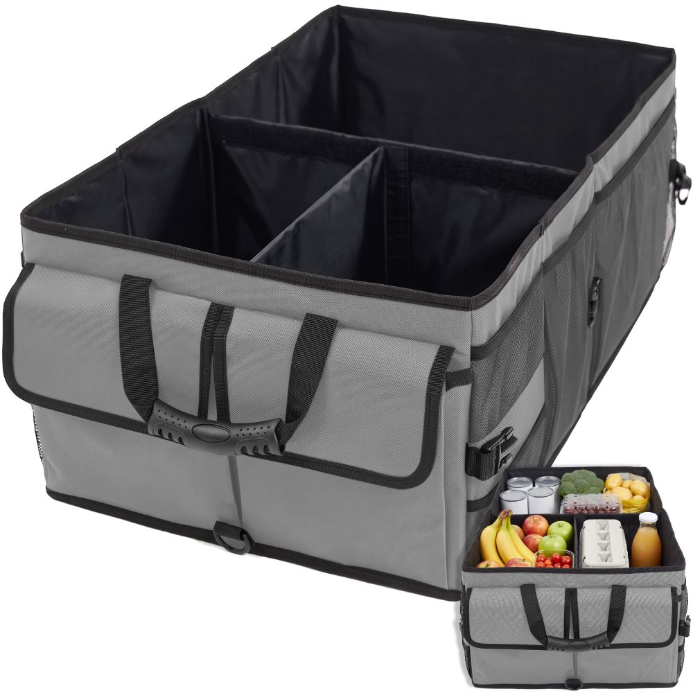 Trunk Organizer Gorilla Grip Gray 24x15x10 HERO