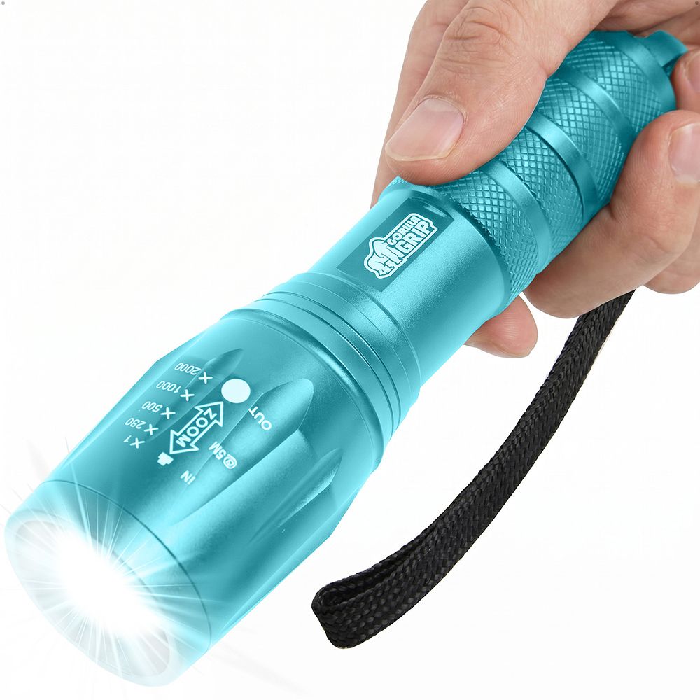 Compact Flashlight Gorilla Grip Turquoise 1 Pack