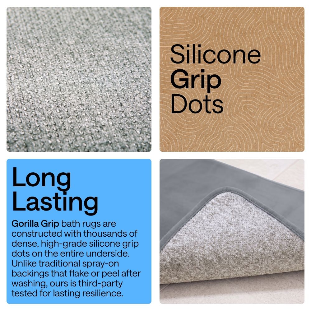 Contour Toilet Rug Gorilla Grip Graphite STORY