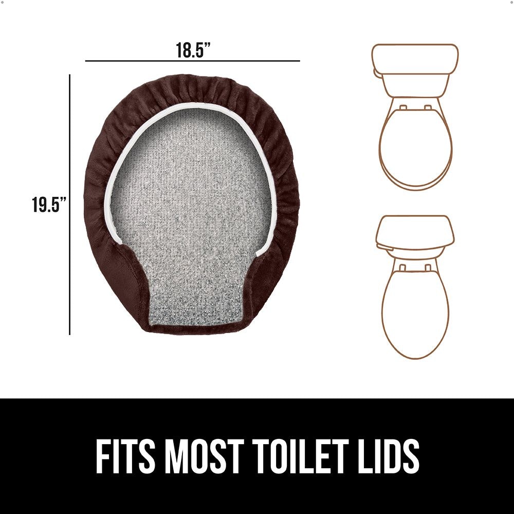 Toilet Lid Cover Gorilla Grip Brown ICONS2