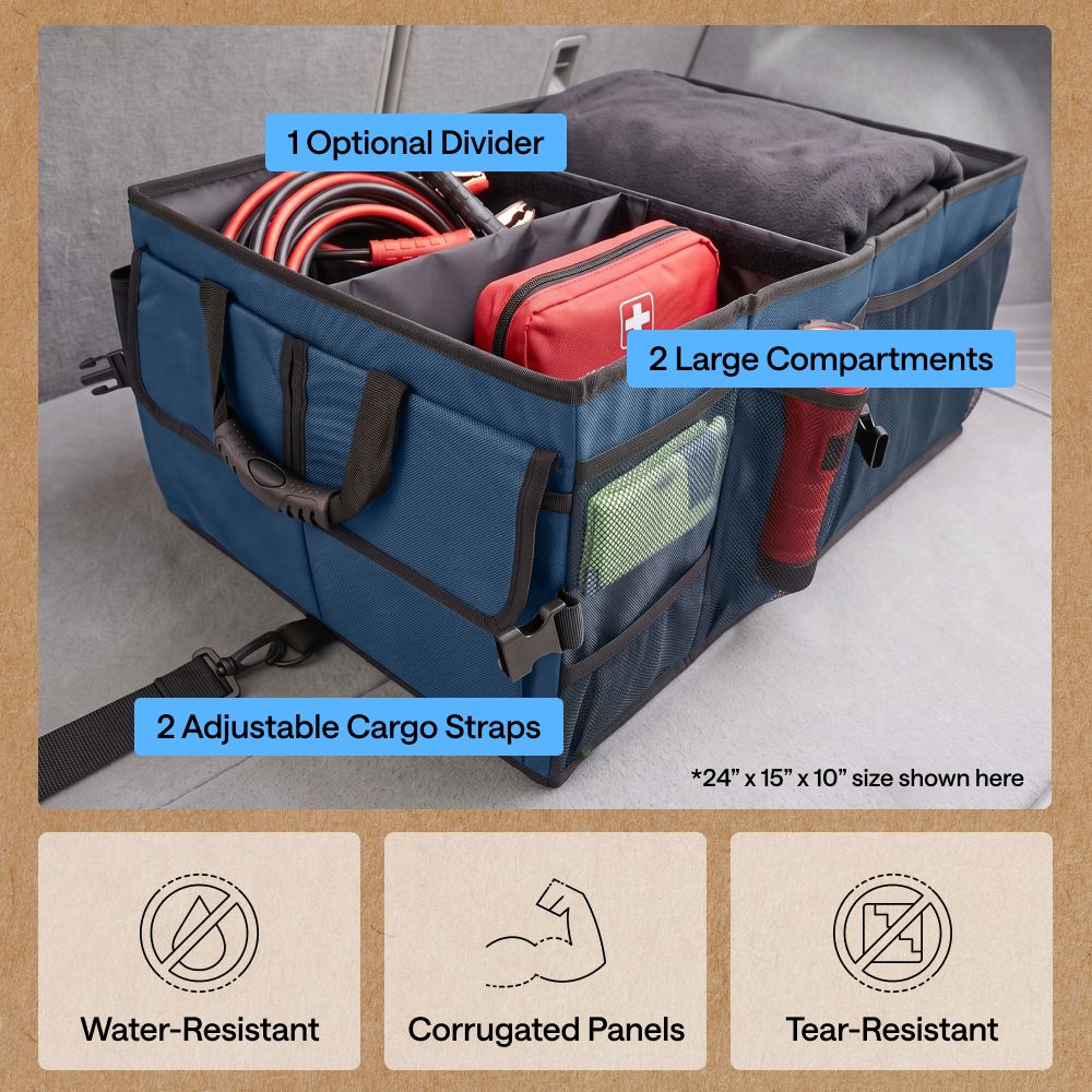 Trunk Organizer Gorilla Grip Blue ICONS
