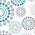 Spiral: Gray/White/Turquoise
